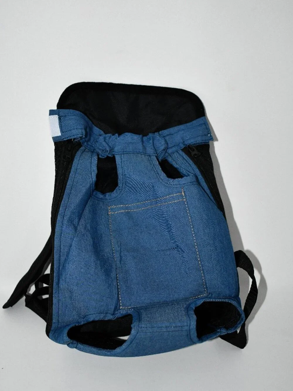 BESPORTBLE Portable Denim Pet Carrier Backpack, XL, Dogs & Cats, Blue, NWT
